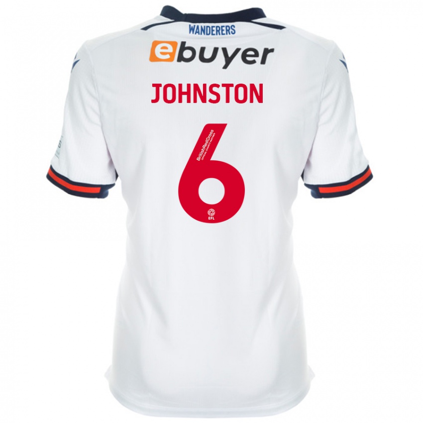 Criança Camisola George Johnston #6 Branco Principal 2024/25 Camisa