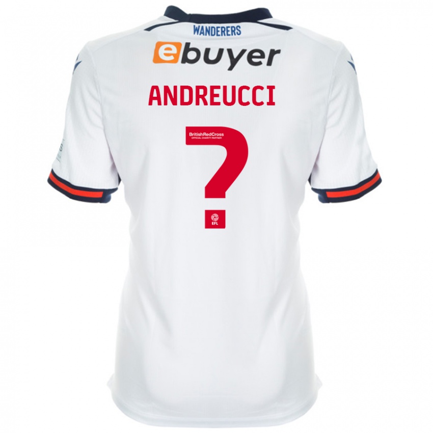 Criança Camisola Ben Andreucci #0 Branco Principal 2024/25 Camisa