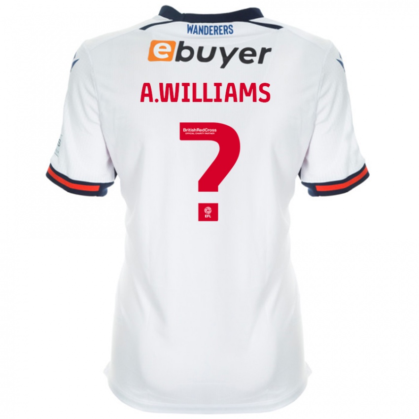 Criança Camisola Alexsis Williams #0 Branco Principal 2024/25 Camisa