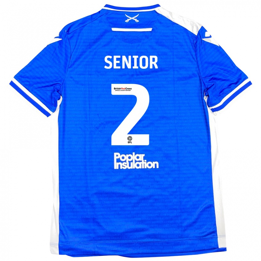 Criança Camisola Joel Senior #2 Branco Azul Principal 2024/25 Camisa