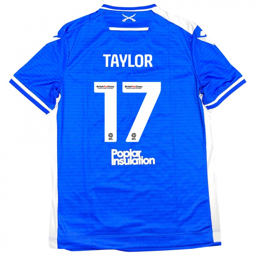 Criança Camisola Connor Taylor #17 Branco Azul Principal 2024/25 Camisa