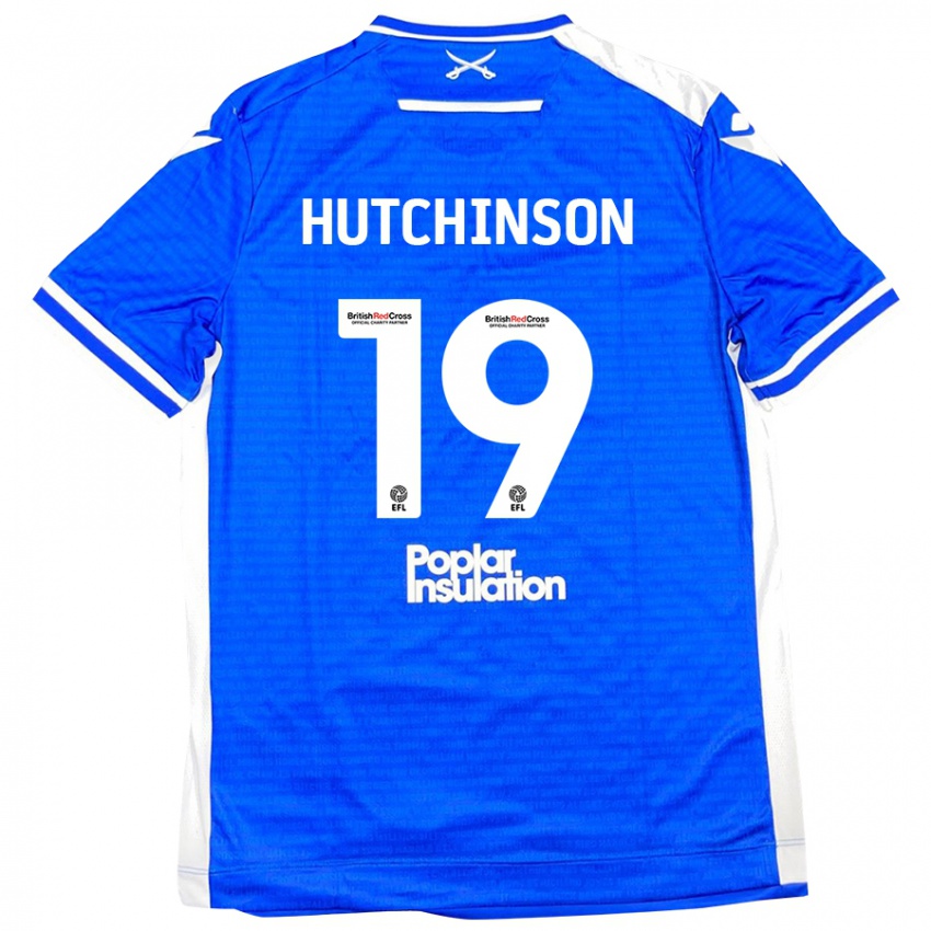 Criança Camisola Isaac Hutchinson #19 Branco Azul Principal 2024/25 Camisa