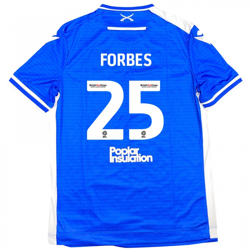 Criança Camisola Michael Forbes #25 Branco Azul Principal 2024/25 Camisa