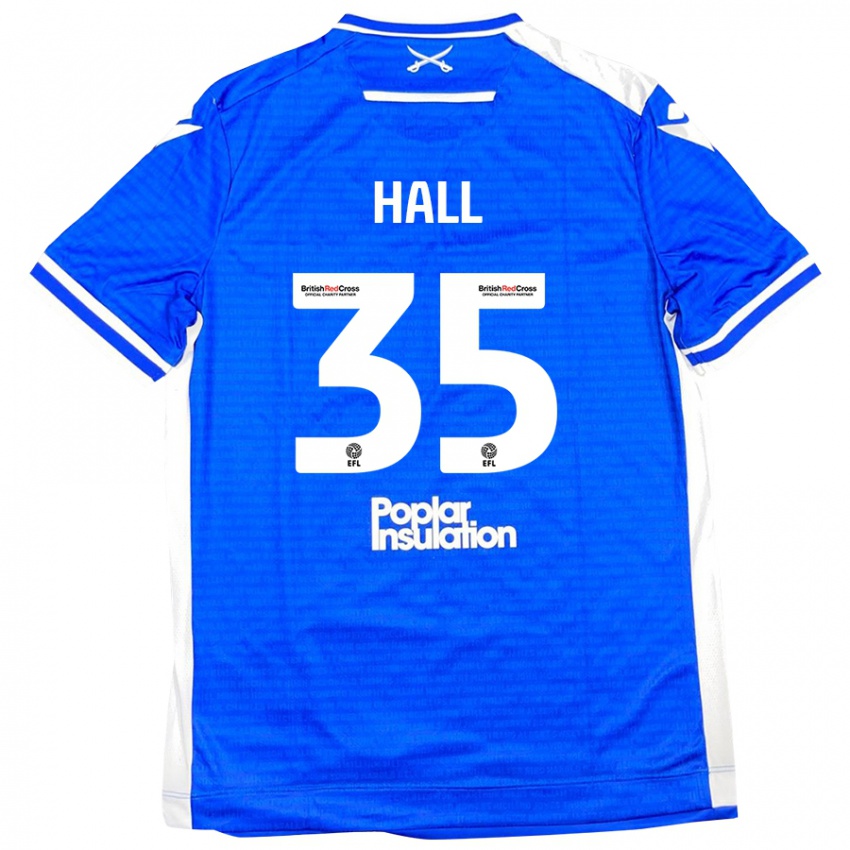 Criança Camisola Matt Hall #35 Branco Azul Principal 2024/25 Camisa