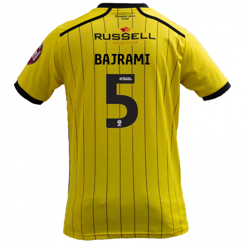 Criança Camisola Geraldo Bajrami #5 Amarelo Principal 2024/25 Camisa