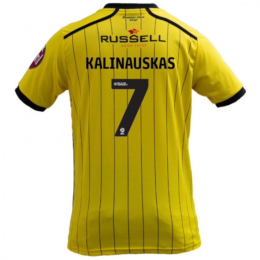 Criança Camisola Tomas Kalinauskas #7 Amarelo Principal 2024/25 Camisa