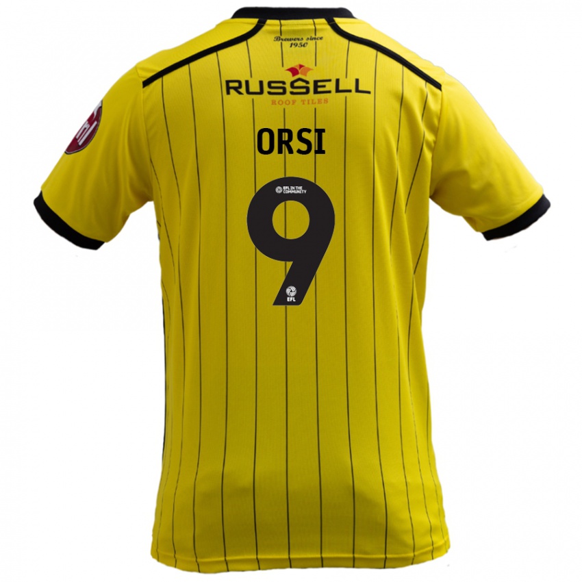 Criança Camisola Danilo Orsi #9 Amarelo Principal 2024/25 Camisa