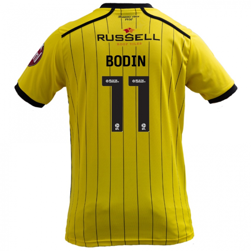 Criança Camisola Billy Bodin #11 Amarelo Principal 2024/25 Camisa