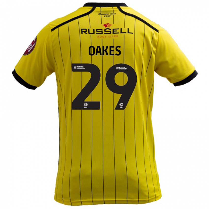 Criança Camisola Toby Oakes #29 Amarelo Principal 2024/25 Camisa