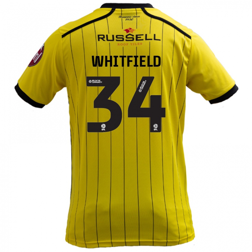 Criança Camisola Ben Whitfield #34 Amarelo Principal 2024/25 Camisa