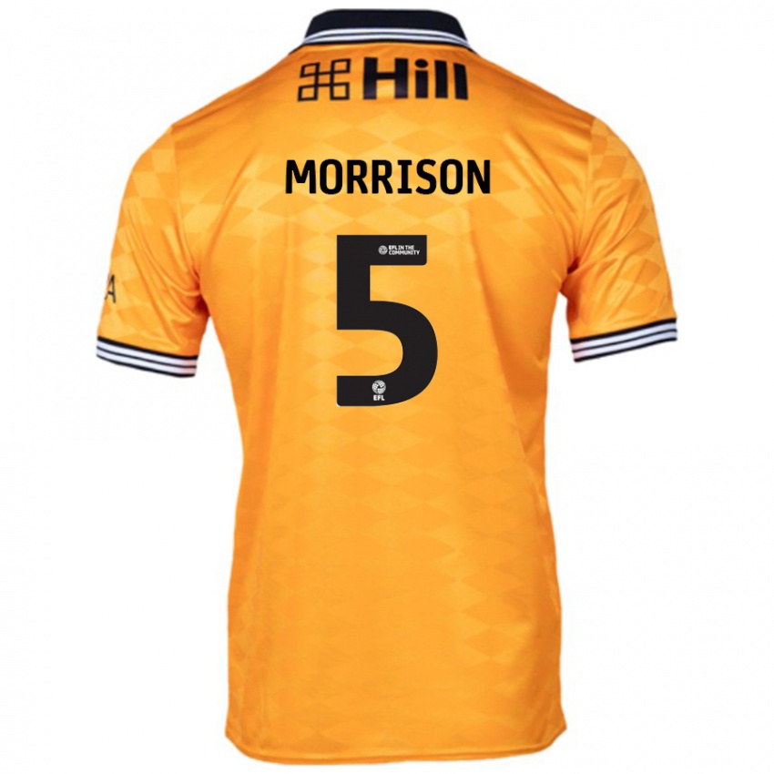 Criança Camisola Michael Morrison #5 Laranja Principal 2024/25 Camisa