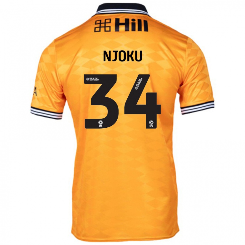 Criança Camisola Brandon Njoku #34 Laranja Principal 2024/25 Camisa