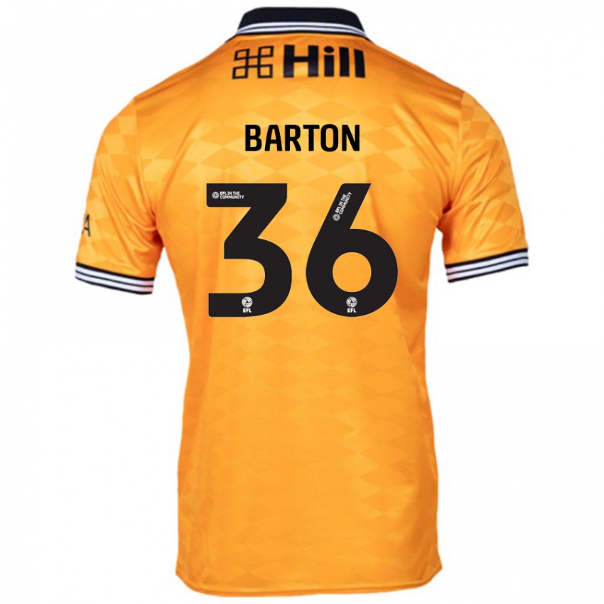 Criança Camisola Dan Barton #36 Laranja Principal 2024/25 Camisa