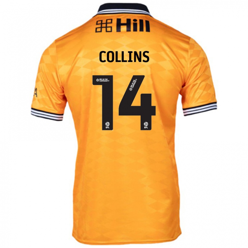 Criança Camisola Natasha Collins #14 Laranja Principal 2024/25 Camisa