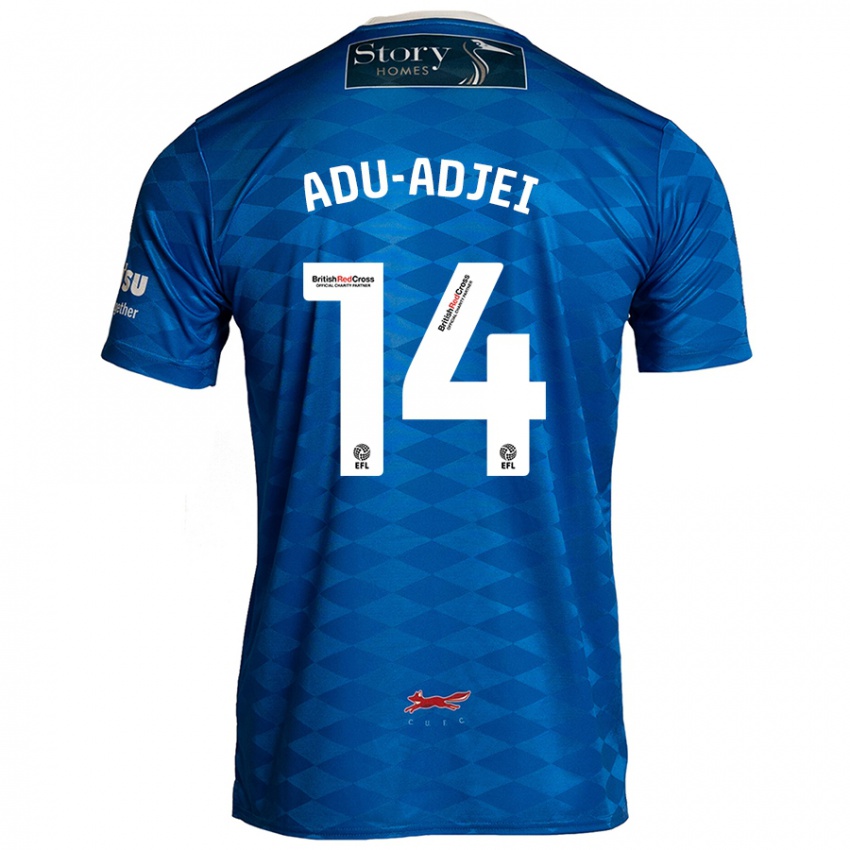 Criança Camisola Daniel Adu-Adjei #14 Azul Principal 2024/25 Camisa