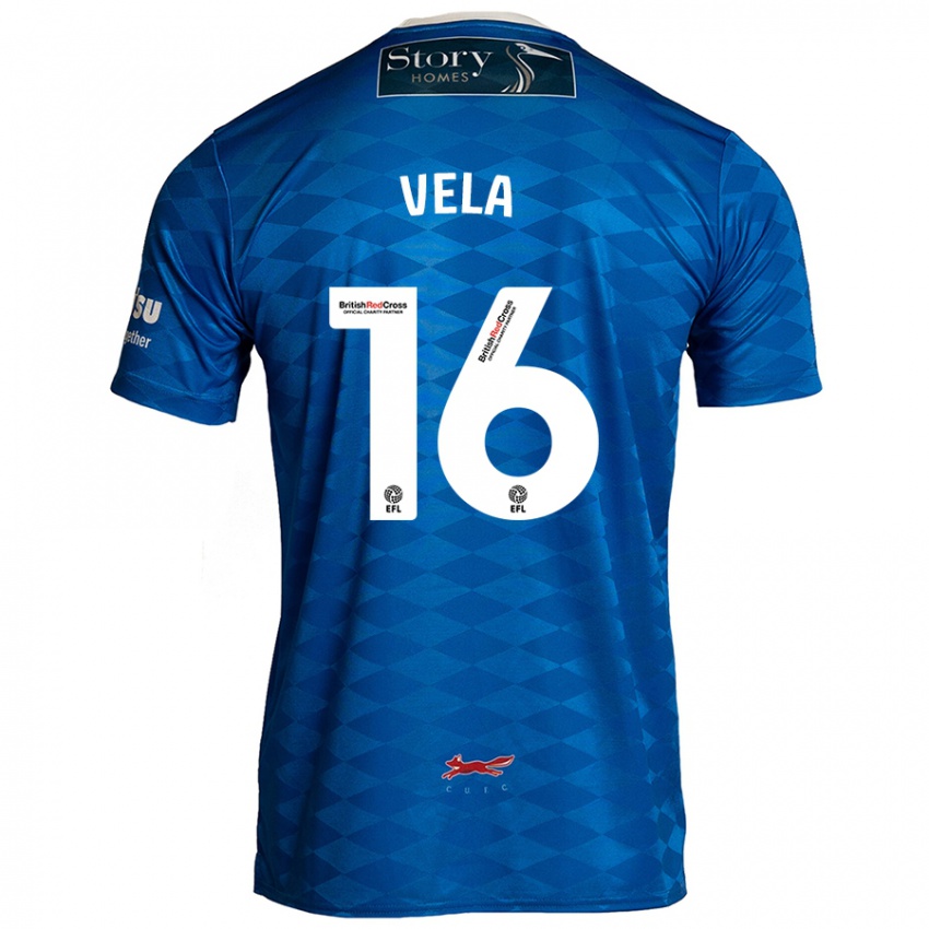 Criança Camisola Josh Vela #16 Azul Principal 2024/25 Camisa