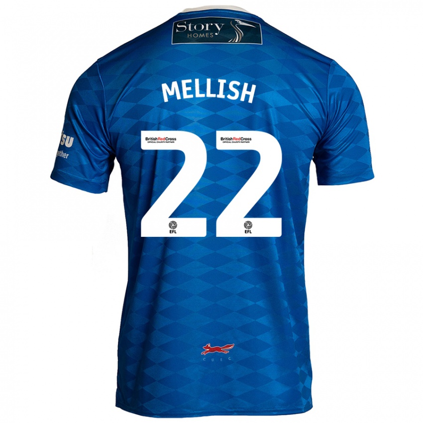 Criança Camisola Jon Mellish #22 Azul Principal 2024/25 Camisa