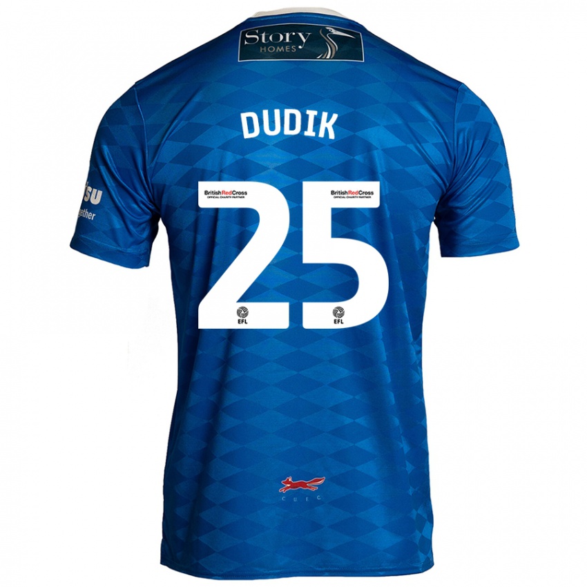 Criança Camisola Anton Dudik #25 Azul Principal 2024/25 Camisa