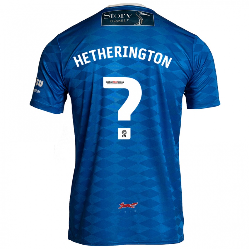 Criança Camisola Sam Hetherington #0 Azul Principal 2024/25 Camisa