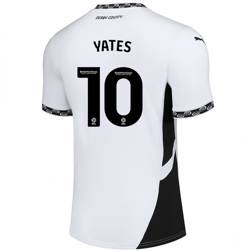 Criança Camisola Jerry Yates #10 Preto Branco Principal 2024/25 Camisa