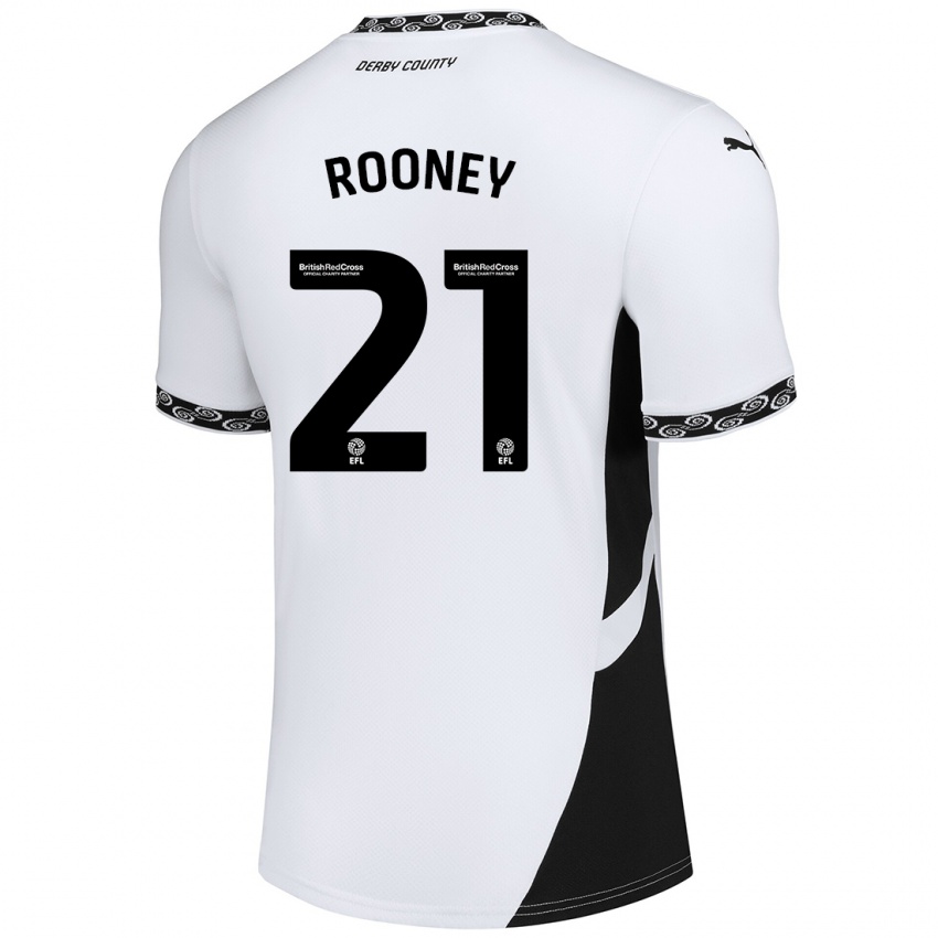 Criança Camisola Jake Rooney #21 Preto Branco Principal 2024/25 Camisa