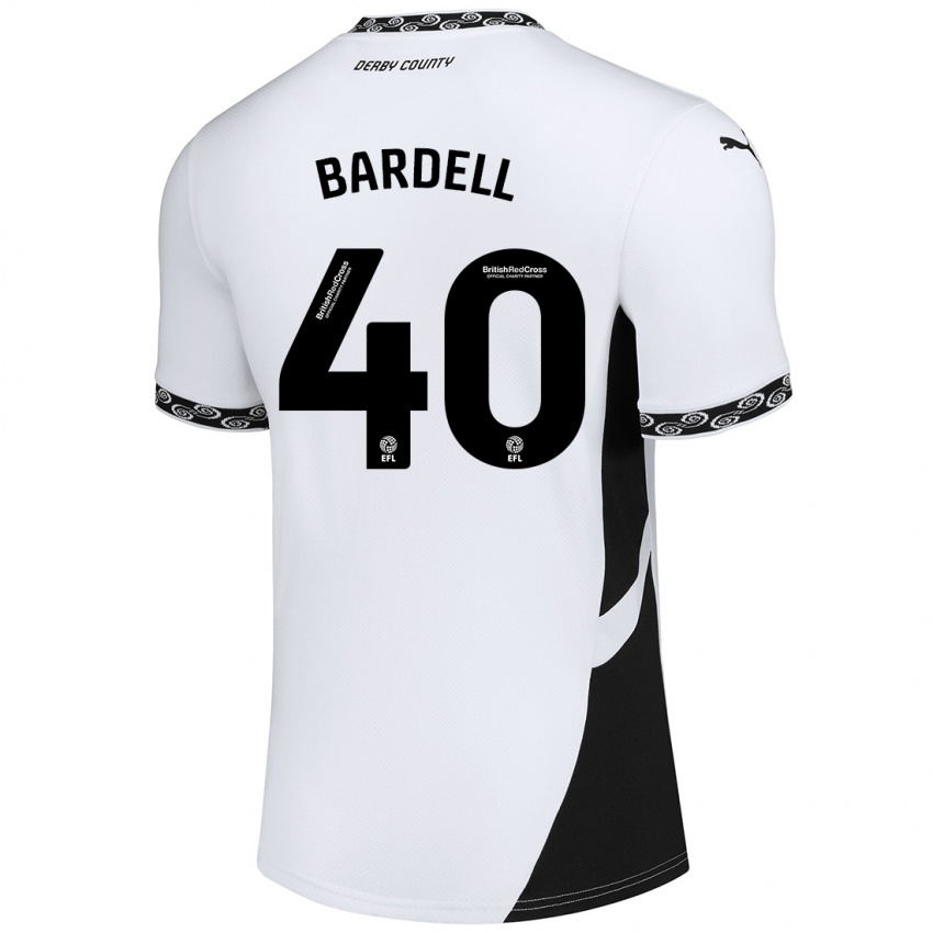 Criança Camisola Max Bardell #40 Preto Branco Principal 2024/25 Camisa