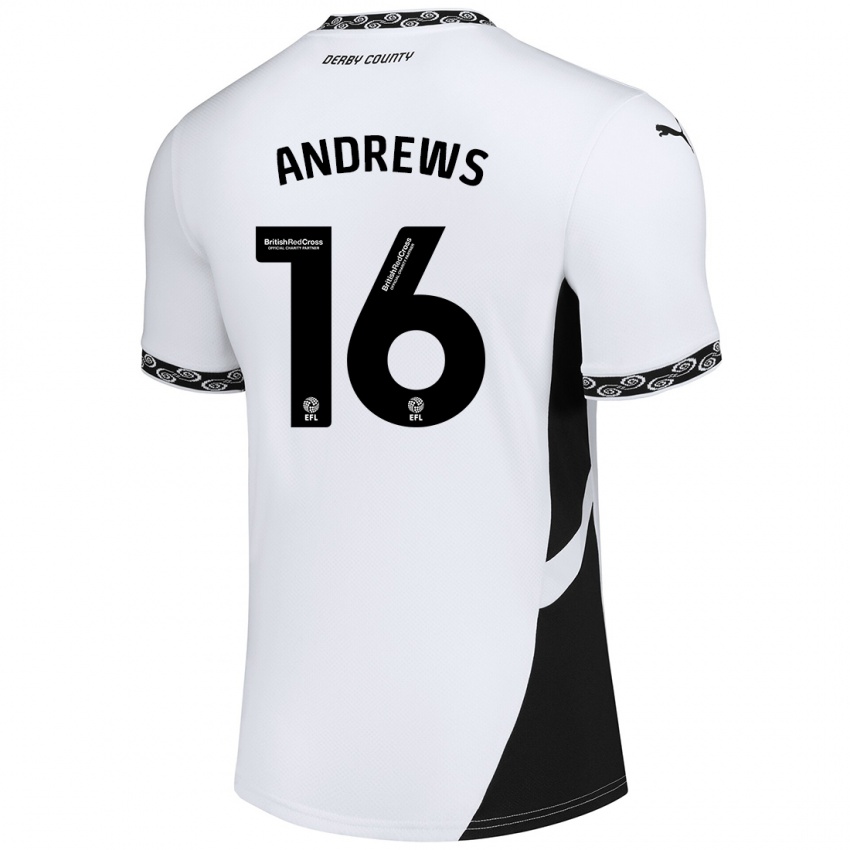 Criança Camisola Marli Rhodes-Andrews #16 Preto Branco Principal 2024/25 Camisa