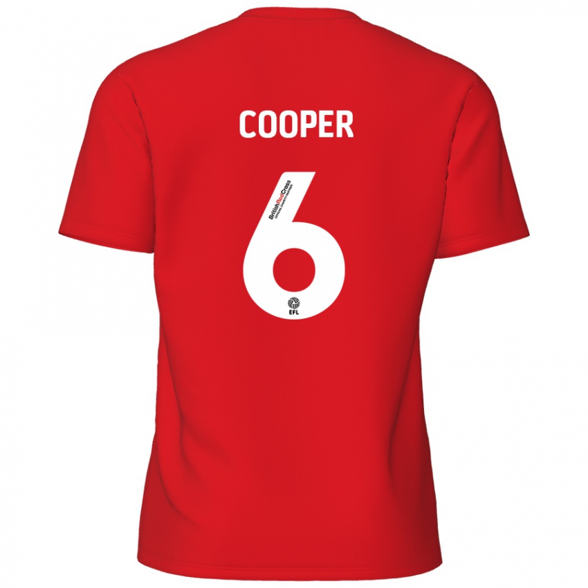 Criança Camisola Brandon Cooper #6 Vermelho Principal 2024/25 Camisa