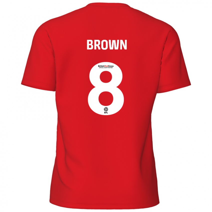 Criança Camisola Jordan Brown #8 Vermelho Principal 2024/25 Camisa