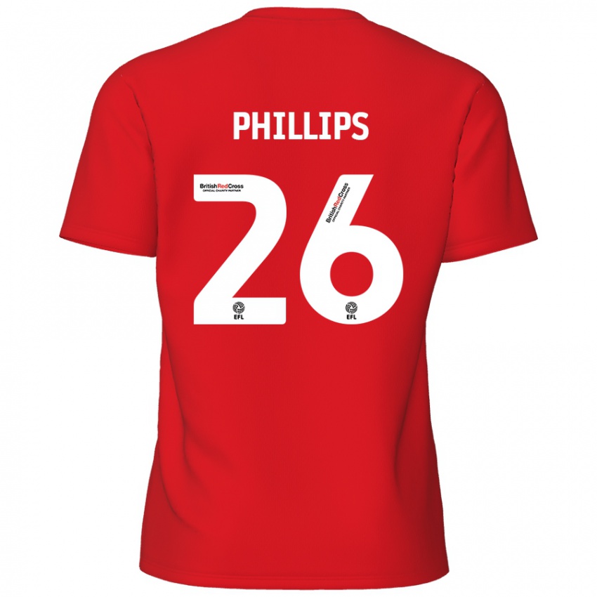 Criança Camisola Noah Phillips #26 Vermelho Principal 2024/25 Camisa