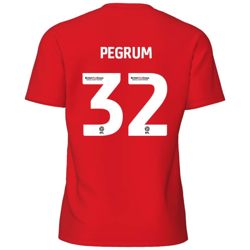 Criança Camisola Charlie Pegrum #32 Vermelho Principal 2024/25 Camisa