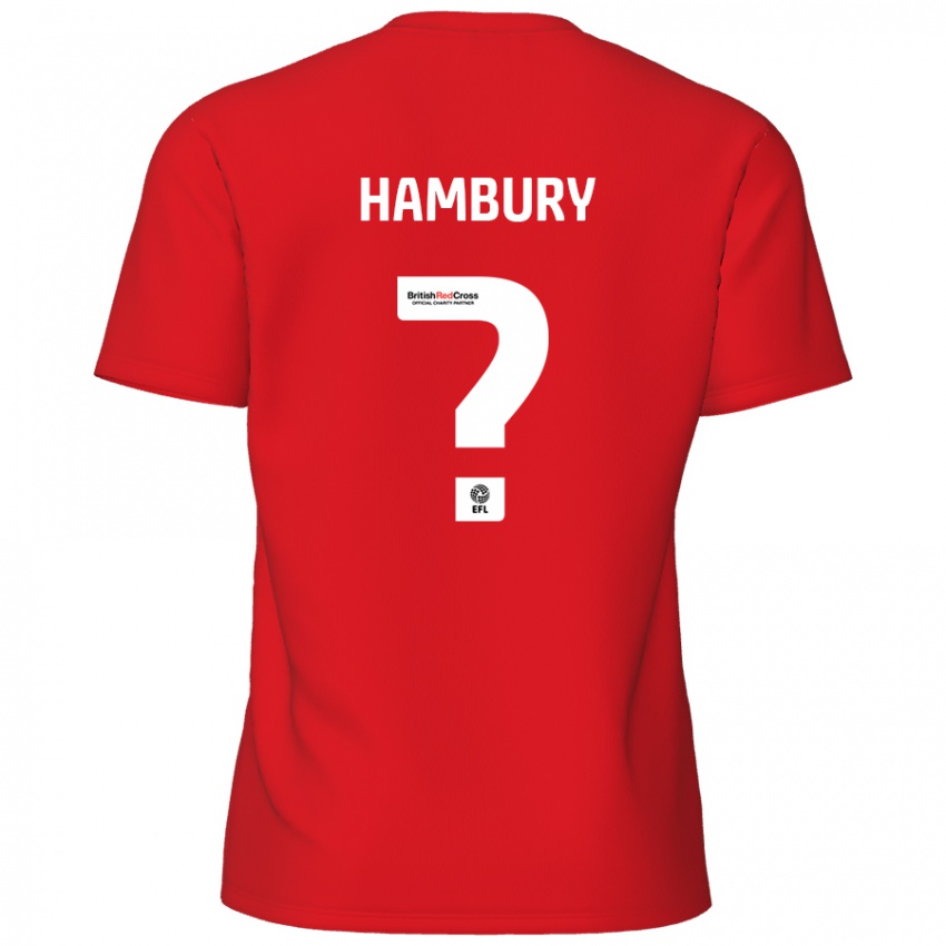 Criança Camisola Zack Hambury #0 Vermelho Principal 2024/25 Camisa