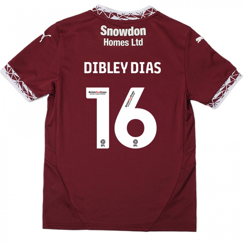 Criança Camisola Matt Dibley-Dias #16 Borgonha Principal 2024/25 Camisa