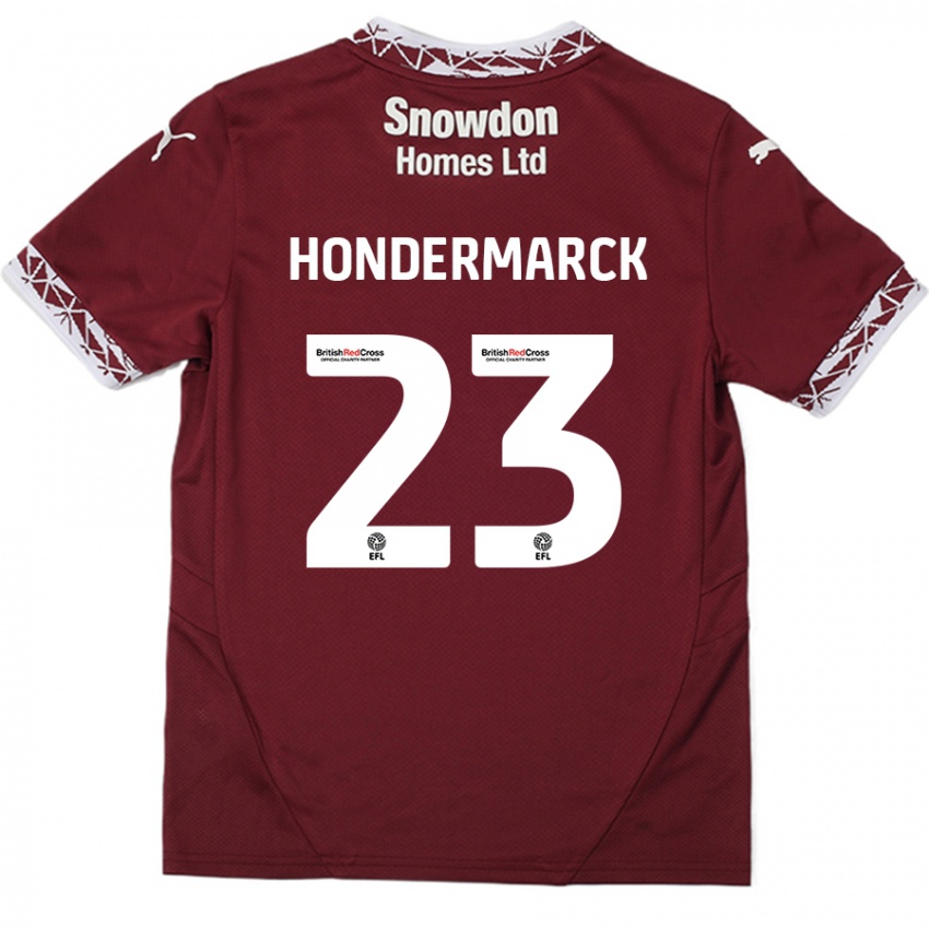 Criança Camisola William Hondermarck #23 Borgonha Principal 2024/25 Camisa