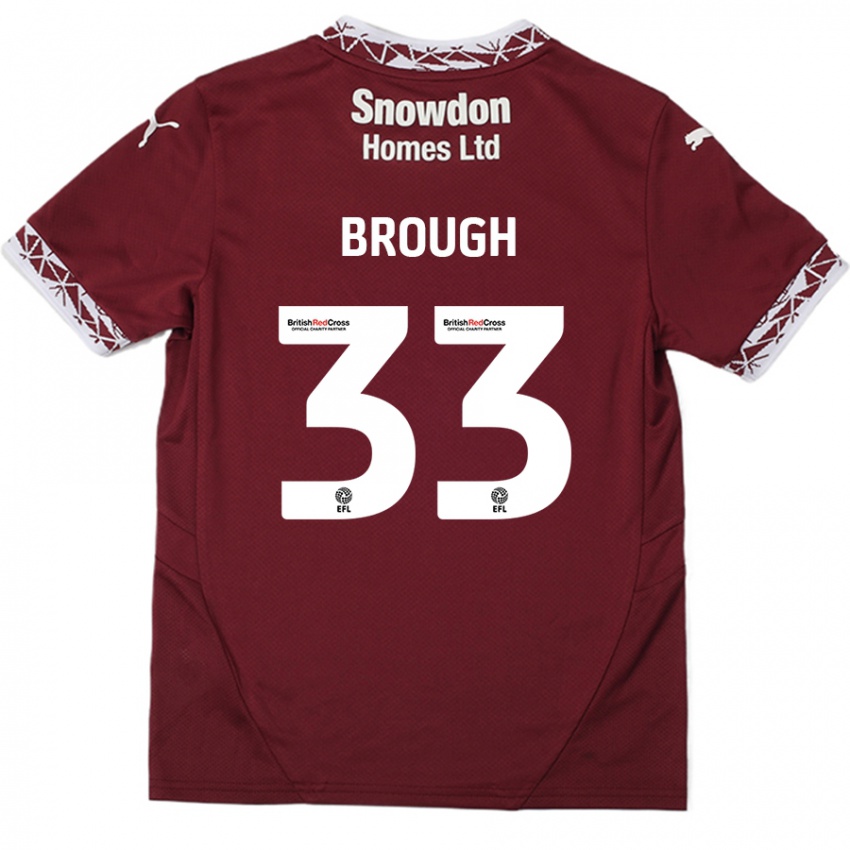 Criança Camisola Patrick Brough #33 Borgonha Principal 2024/25 Camisa