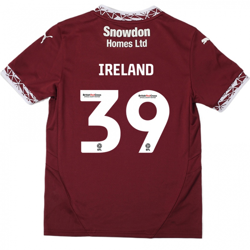 Criança Camisola Matthew Ireland #39 Borgonha Principal 2024/25 Camisa