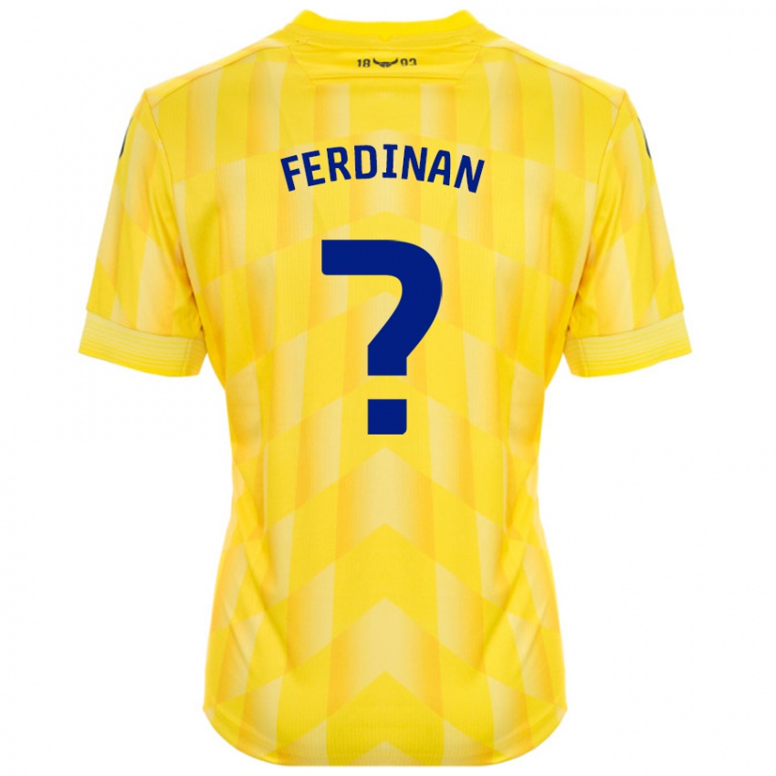 Criança Camisola Marselino Ferdinan #0 Amarelo Principal 2024/25 Camisa