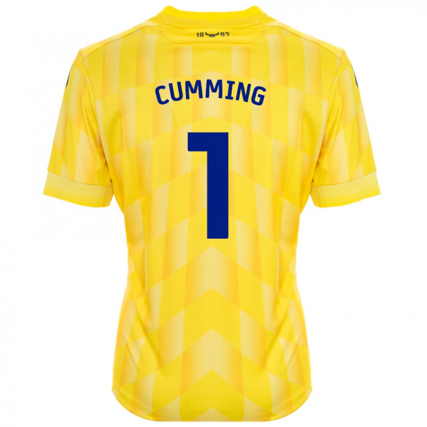 Criança Camisola Jamie Cumming #1 Amarelo Principal 2024/25 Camisa