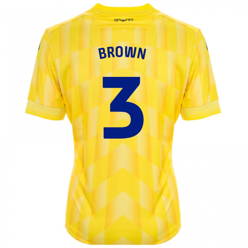 Criança Camisola Ciaron Brown #3 Amarelo Principal 2024/25 Camisa