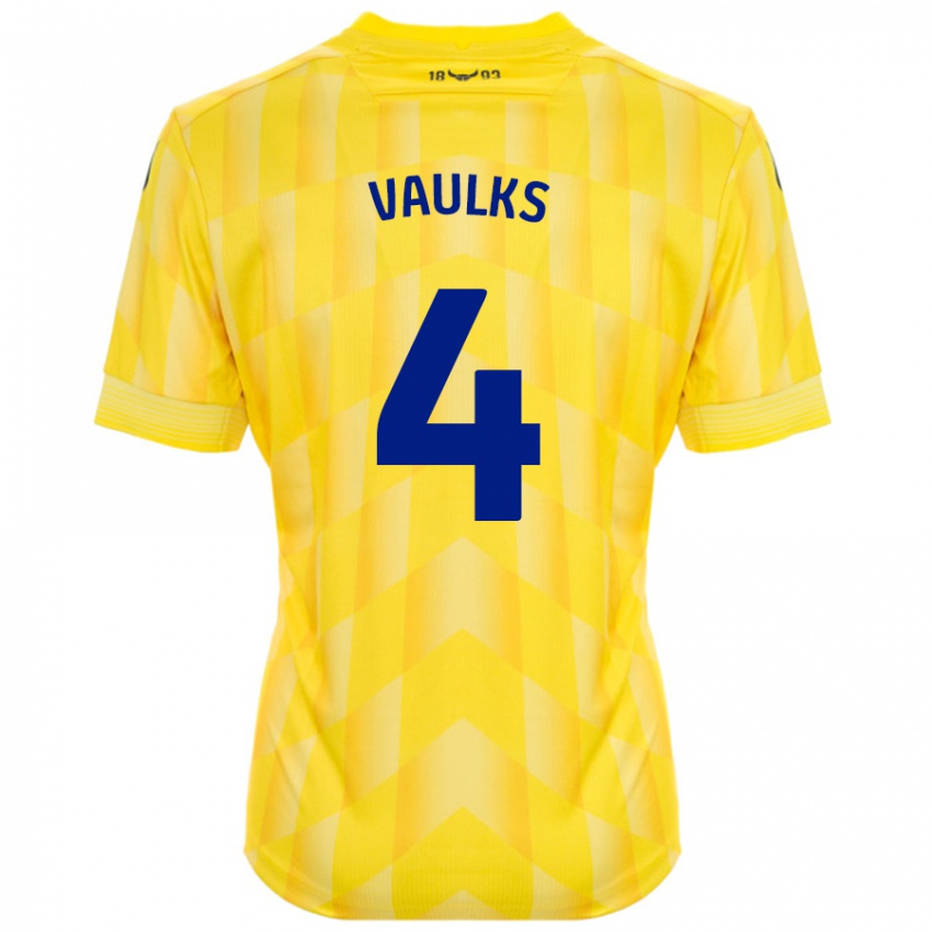 Criança Camisola Will Vaulks #4 Amarelo Principal 2024/25 Camisa