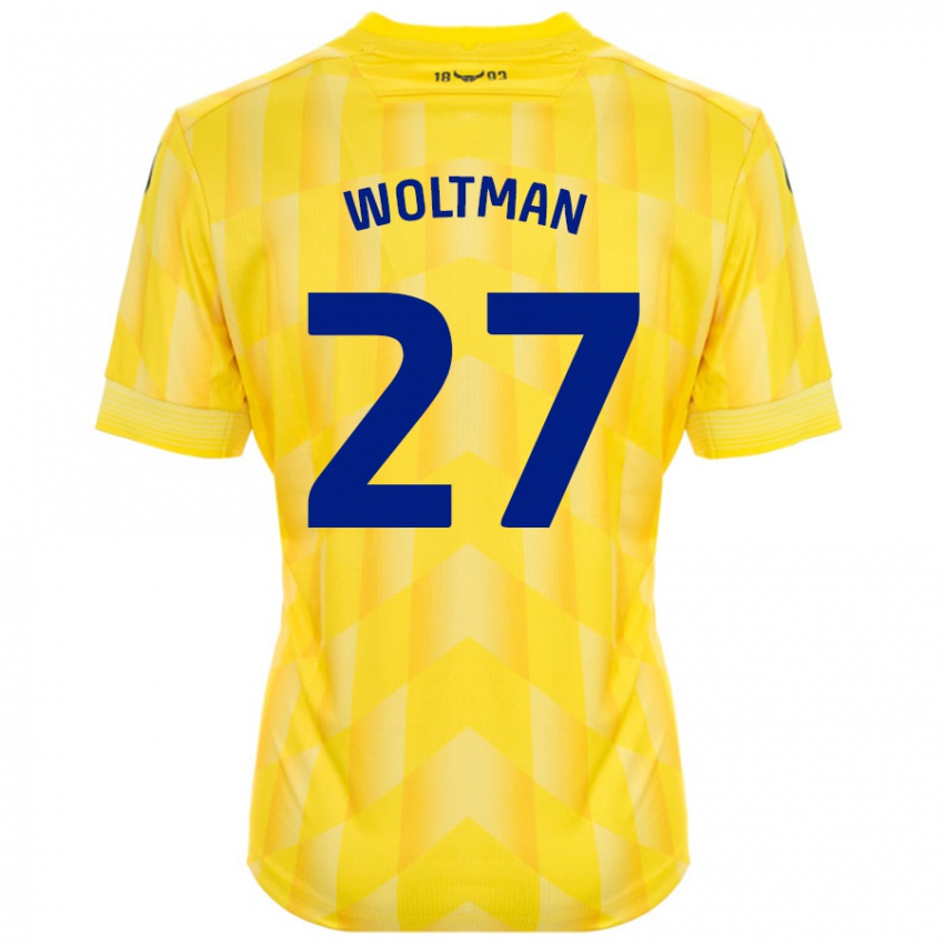 Criança Camisola Max Woltman #27 Amarelo Principal 2024/25 Camisa