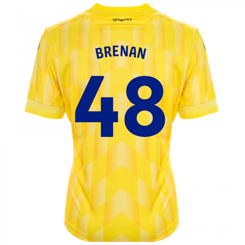 Criança Camisola Tobias Brenan #48 Amarelo Principal 2024/25 Camisa