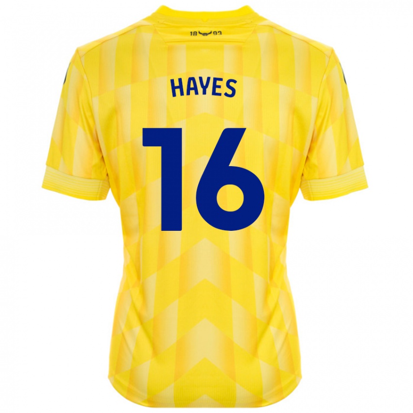 Criança Camisola Georgia Hayes #16 Amarelo Principal 2024/25 Camisa