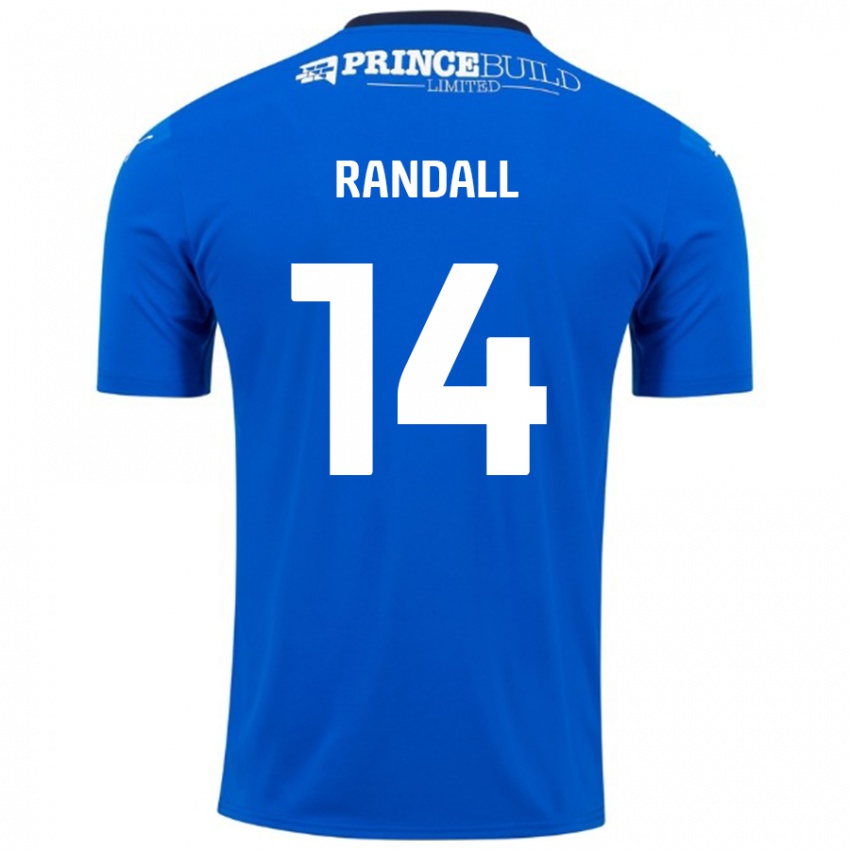 Criança Camisola Joel Randall #14 Branco Azul Principal 2024/25 Camisa