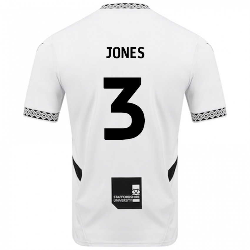 Criança Camisola Dan Jones #3 Branco Principal 2024/25 Camisa