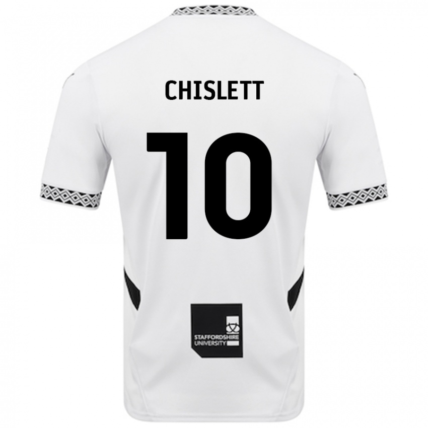 Criança Camisola Ethan Chislett #10 Branco Principal 2024/25 Camisa