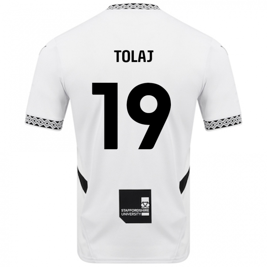 Criança Camisola Lorent Tolaj #19 Branco Principal 2024/25 Camisa