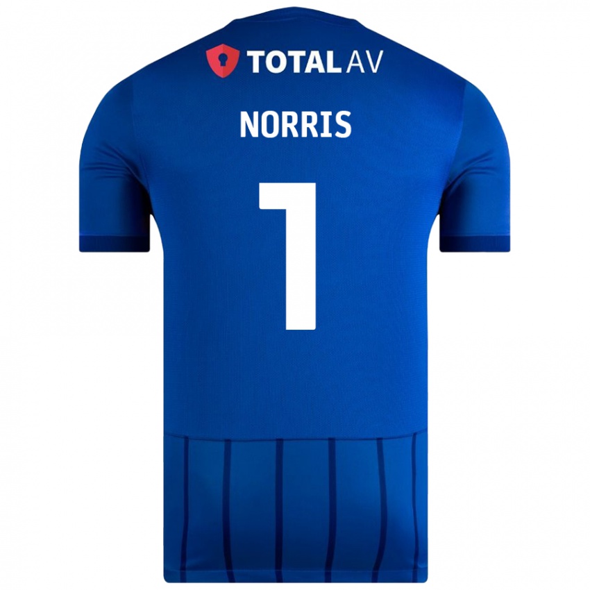 Criança Camisola Will Norris #1 Azul Principal 2024/25 Camisa