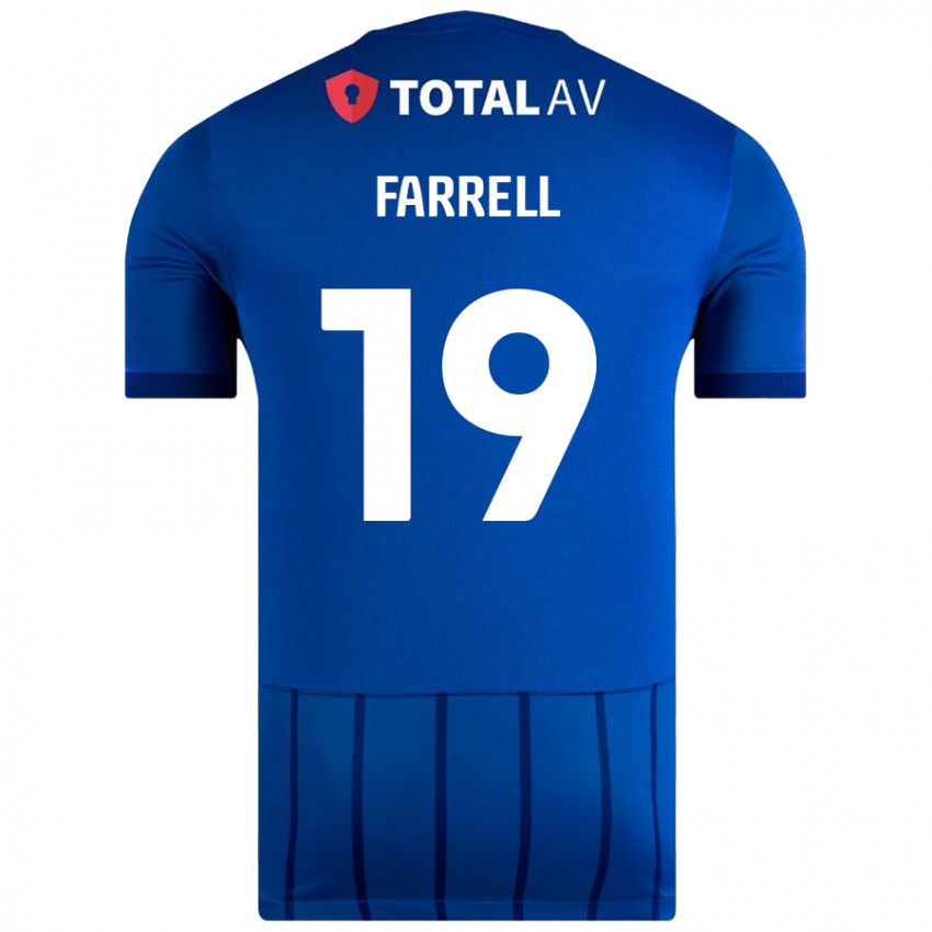 Criança Camisola Jacob Farrell #19 Azul Principal 2024/25 Camisa