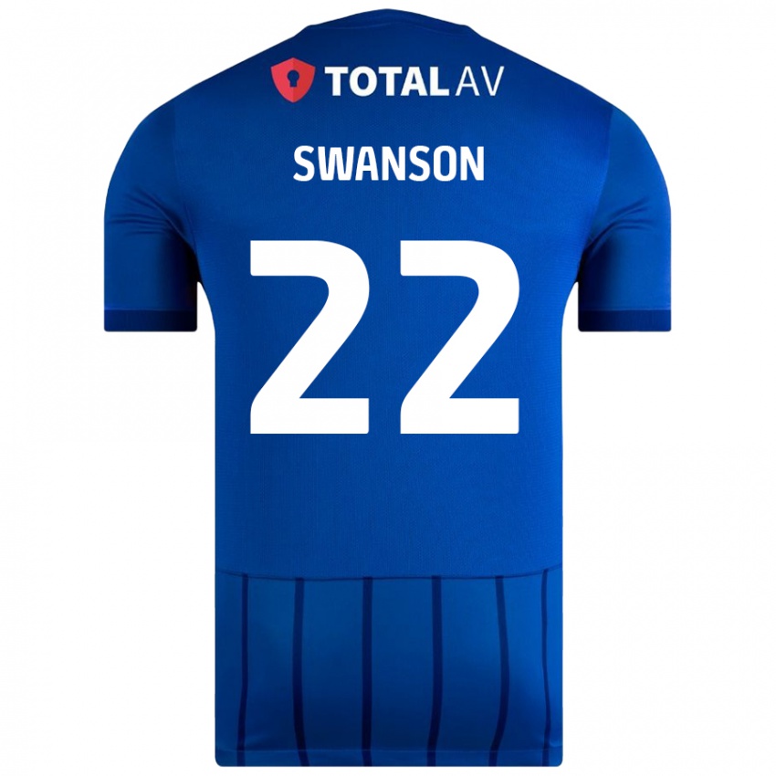 Criança Camisola Zak Swanson #22 Azul Principal 2024/25 Camisa